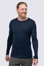 Macpac Men's 220 Merino Long Sleeve Top, Navy, hi-res