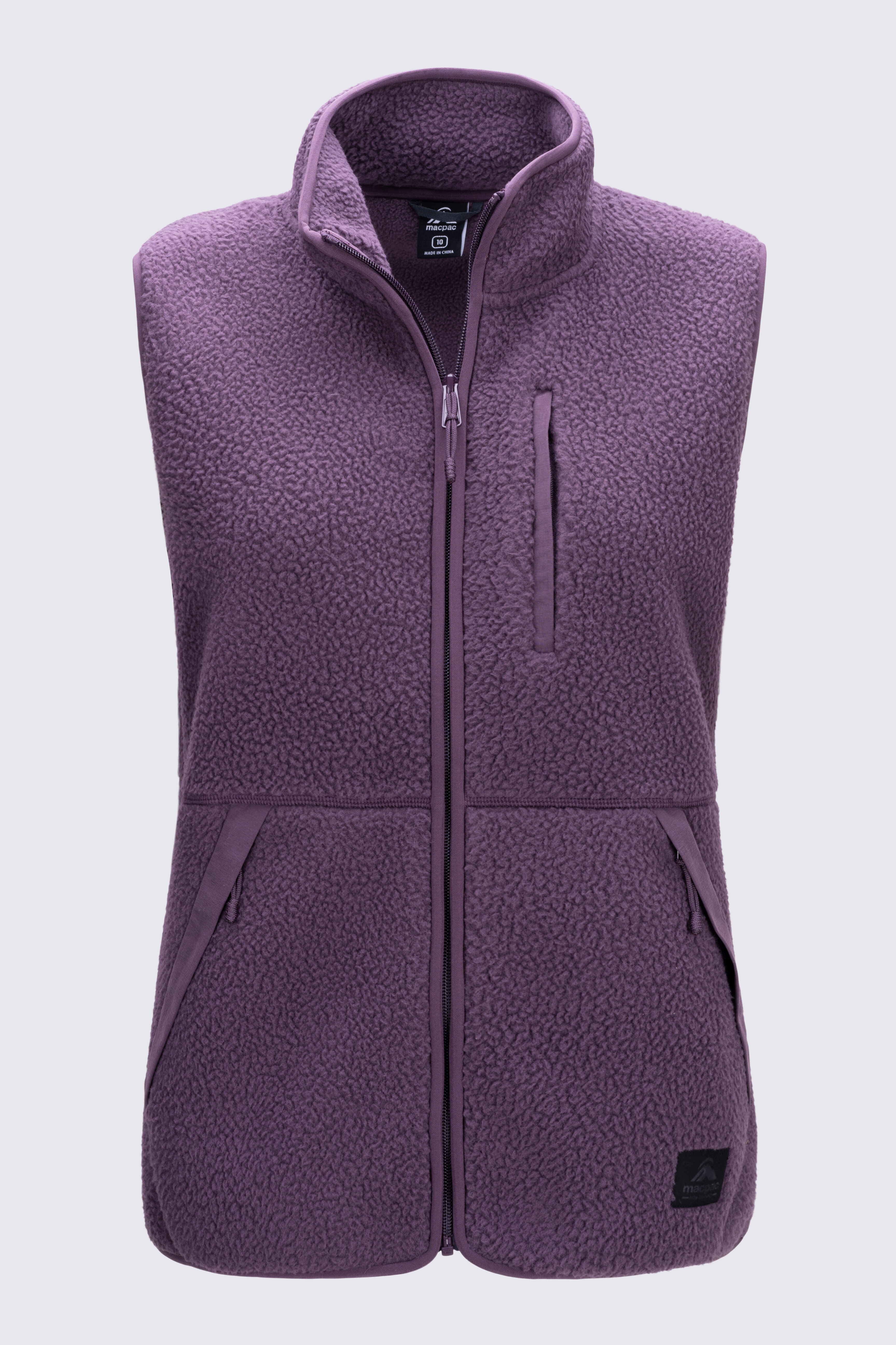 Purple sleeveless fleece jacket online