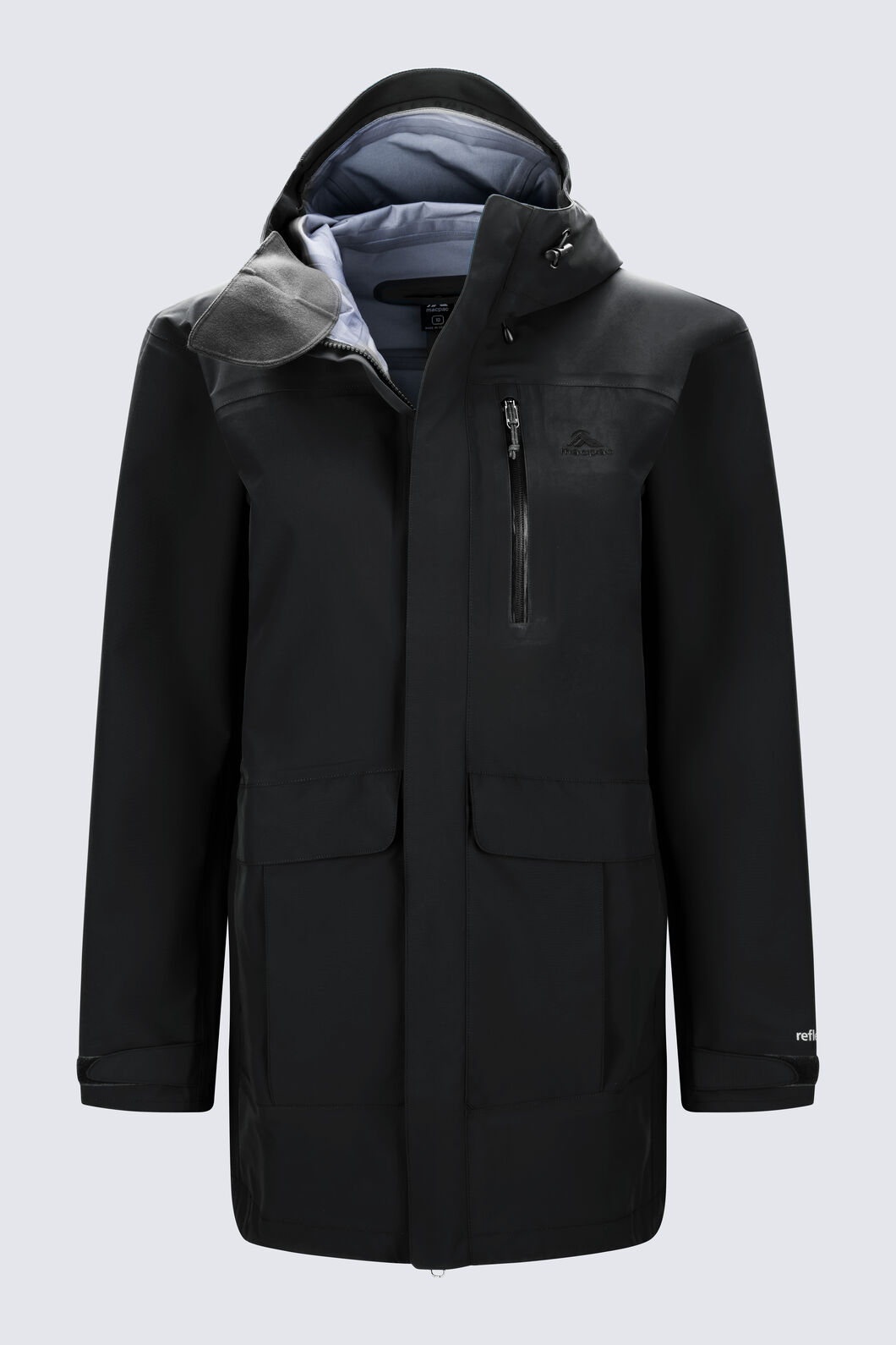 Macpac Women's Copland Raincoat, Black, hi-res