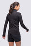 Macpac Women's Infinity &frac14; Zip Top, Black, hi-res