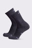 Macpac Hiking Sock &mdash; 2 Pack V2, Grey Melange/Light Grey, hi-res