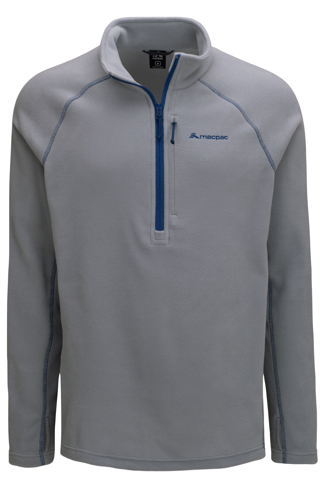 Macpac Men's Tui Fleece Pullover, Monument/Monument, hi-res