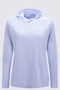 Macpac Women's Trail Long Sleeve Hooded T-Shirt, Xenon Blue, hi-res
