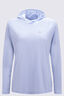 Macpac Women's Trail Long Sleeve Hooded T-Shirt, Xenon Blue, hi-res