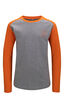 Macpac Kids' Since 1973 Long Sleeve T-Shirt, Russet Orange/Grey Marle, hi-res