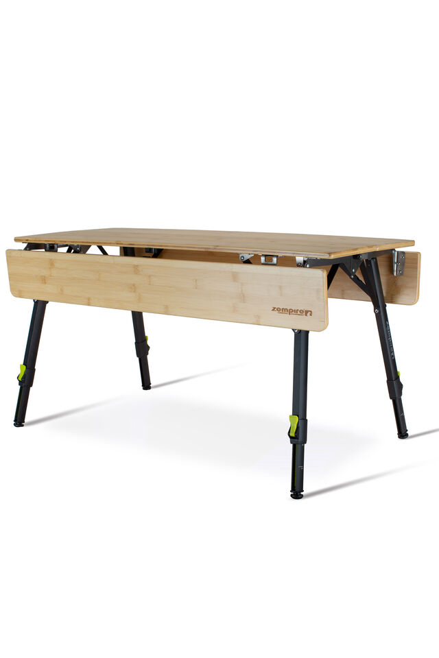 Zempire Kitpac Pro Large Camping Table, Black/Bamboo, view 1