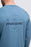 Macpac Men's Stamp Fairtrade Organic Cotton Long Sleeve T-Shirt, Captains Blue, hi-res
