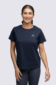 Macpac Women's Abel Tasman Topo Fairtrade Organic Short Sleeve T-Shirt, Navy Marle, hi-res