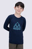 Macpac Kids' Vintage Fairtrade Organic Cotton Long Sleeve T-Shirt, Navy Iris, hi-res