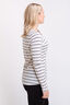 Macpac Women's Ella 180 Merino Long Sleeve T-Shirt, Cream/ Grey Marle, hi-res