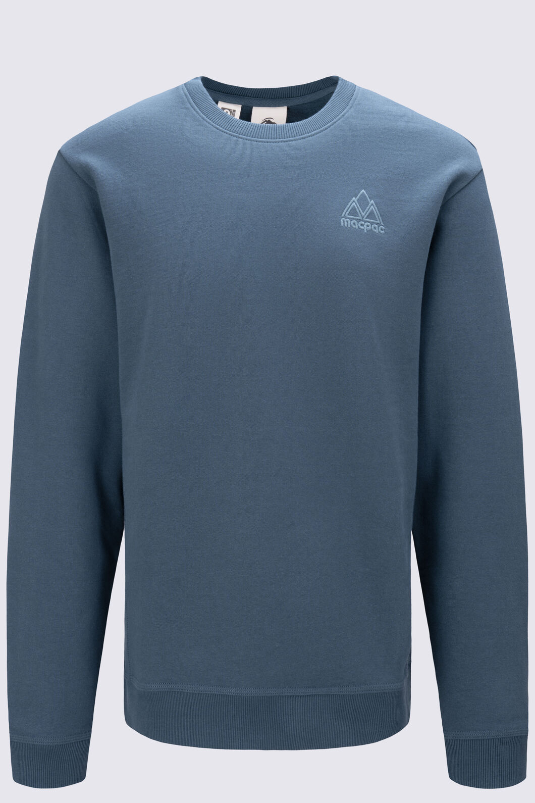 Macpac Men's Vintage Heavyweight Fairtrade Organic Cotton Crew, Dark Slate, hi-res
