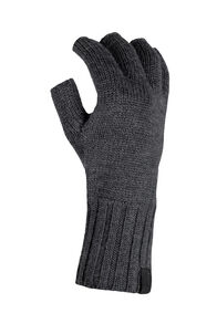 Macpac Merino Fingerless Glove, Charcoal Marle, hi-res