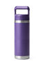 YETI® Rambler® Bottle with Straw Cap — 18 oz, Peak Purple, hi-res