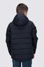 Macpac Kids' Pulsar Alpha Hooded Insulated Jacket, Black/Mountain Print, hi-res