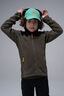 Macpac Kids' Mini Mountain Fleece Hoodie, Black/Grape Leaf, hi-res