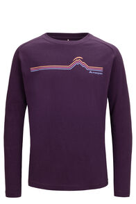Macpac Kids' Mountain Beat Long Sleeve T-Shirt, Nightshade, hi-res