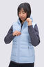 Macpac Women's Aurora Hooded Down Vest, Cerulean Blue, hi-res