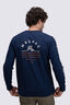Macpac Men's Alps Fairtrade Organic Cotton Long Sleeve T-Shirt, Navy Iris, hi-res