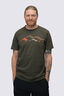 Macpac Men&rsquo;s McIntyre Mountains Fairtrade Organic Cotton Short Sleeve T-Shirt, Forest Night Marle, hi-res