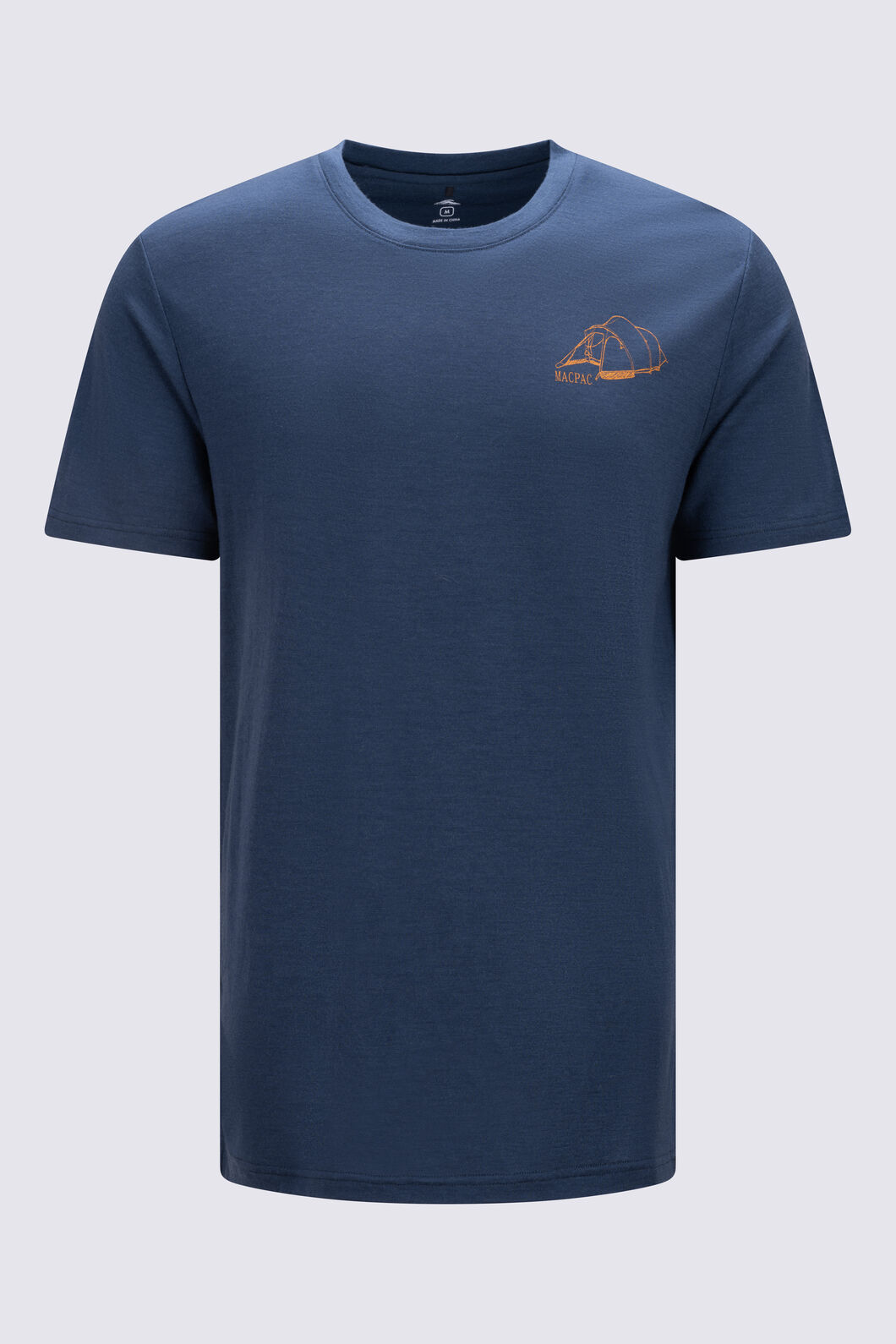 Macpac Men's Olympus Merino 180 T-Shirt, Midnight Navy, hi-res