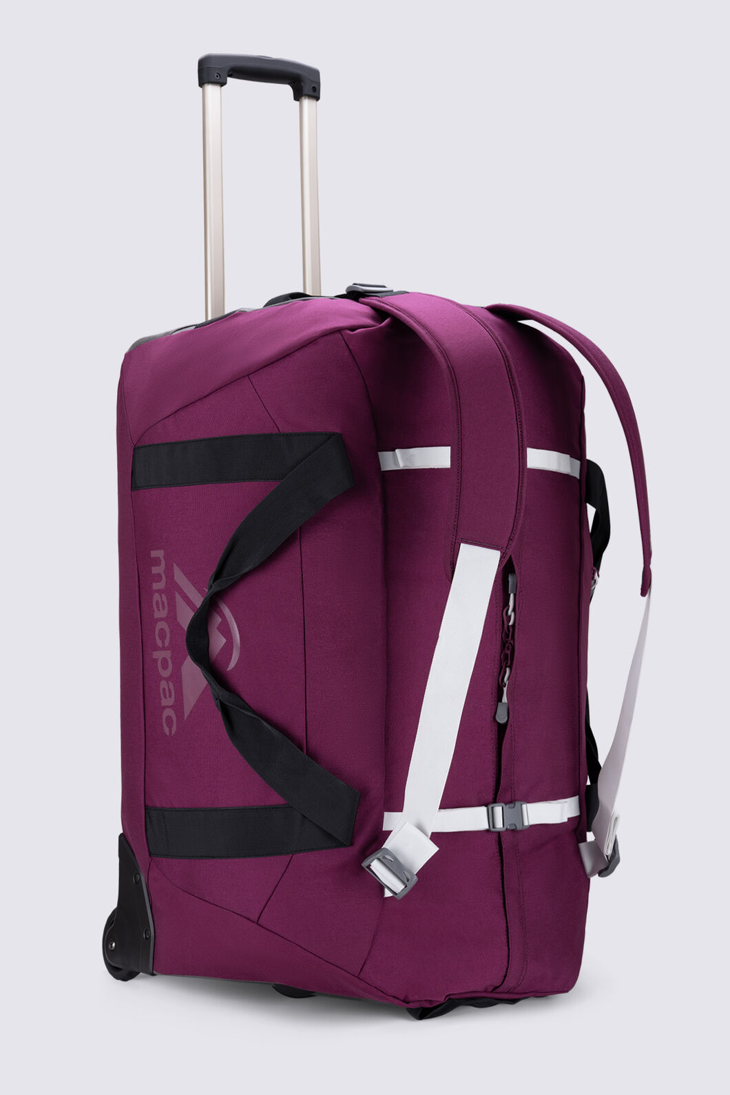 Macpac 120L Wheeled Duffel Bag, Magenta Purple, hi-res