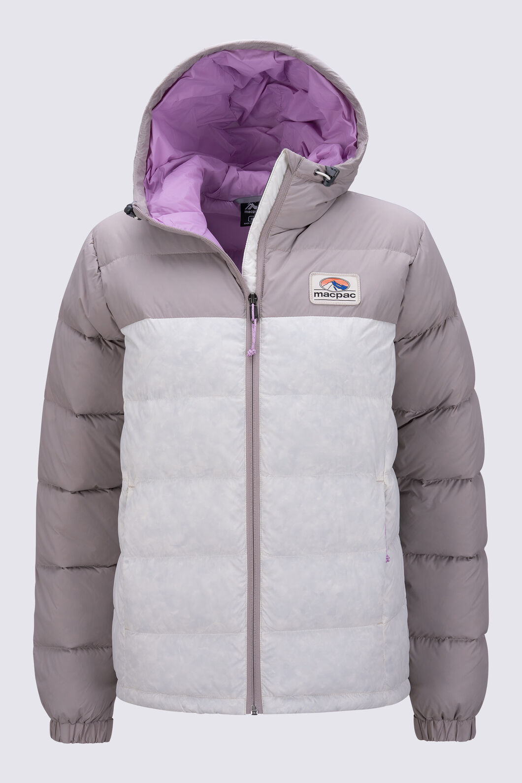 Macpac Women's Halo Hooded Down Jacket ♺, Etherea/Tofu, hi-res