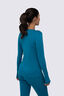Macpac Women's 220 Merino Long Sleeve Top, Ocean Depths, hi-res