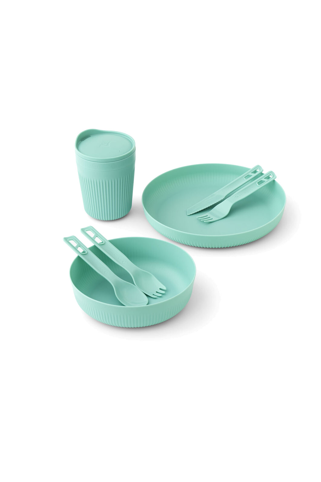 Sea to Summit Passage Dinnerware Set &mdash; 7 Piece, Aqua Sea, hi-res