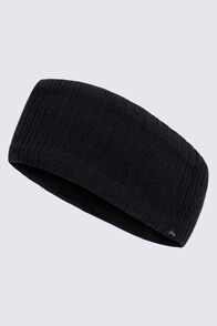 Macpac Merino Headband, Black, hi-res