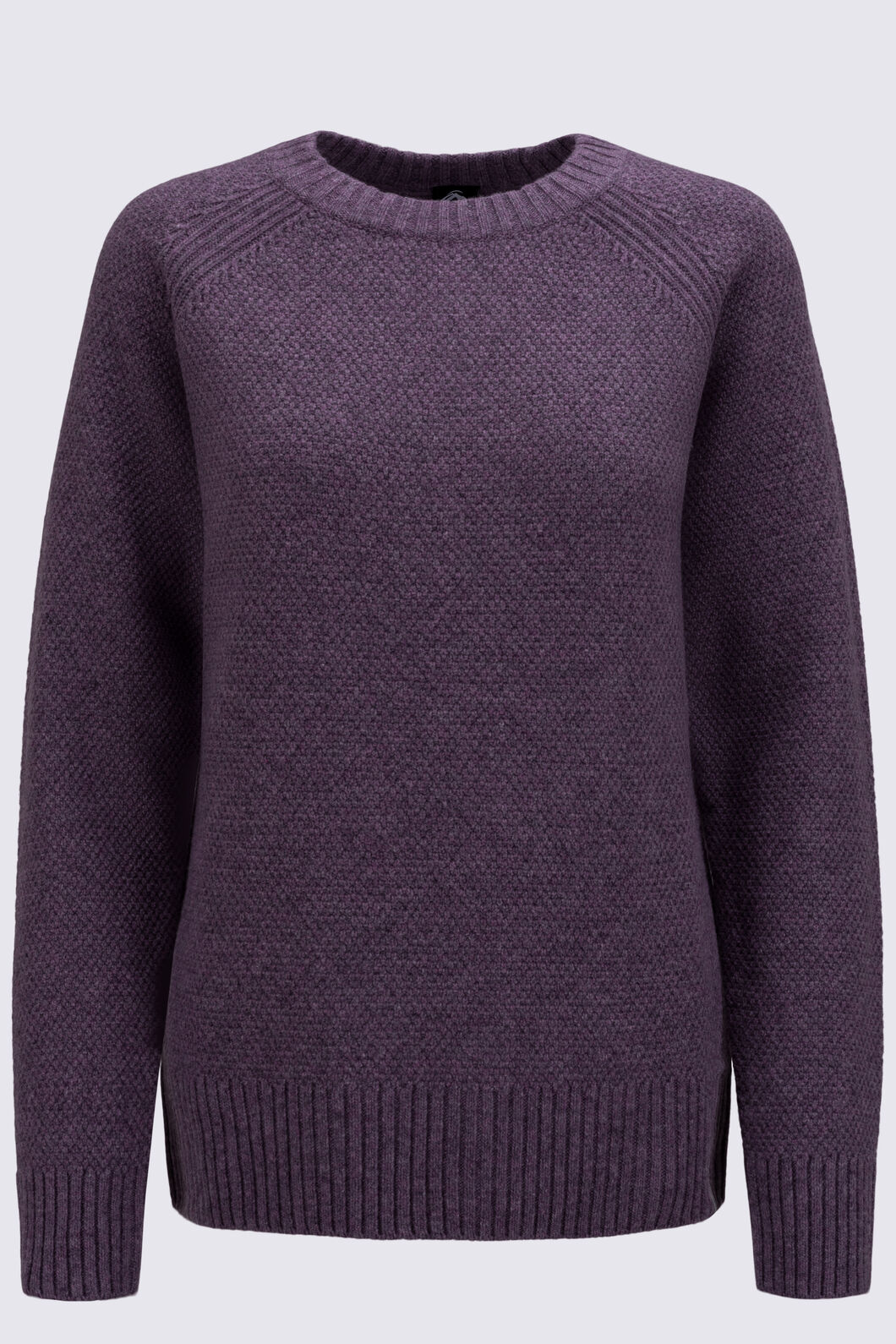 Macpac Women's Hearth Merino Long Sleeve Crew, Cadet Marle, hi-res