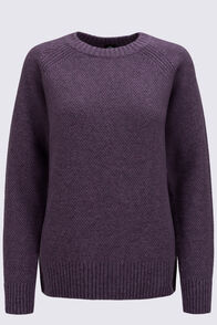 Macpac Women's Hearth Merino Long Sleeve Crew, Cadet Marle, hi-res