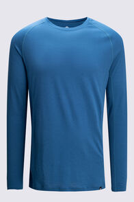 Macpac Men's 150 Merino Long Sleeve Top, Strait Blue, hi-res