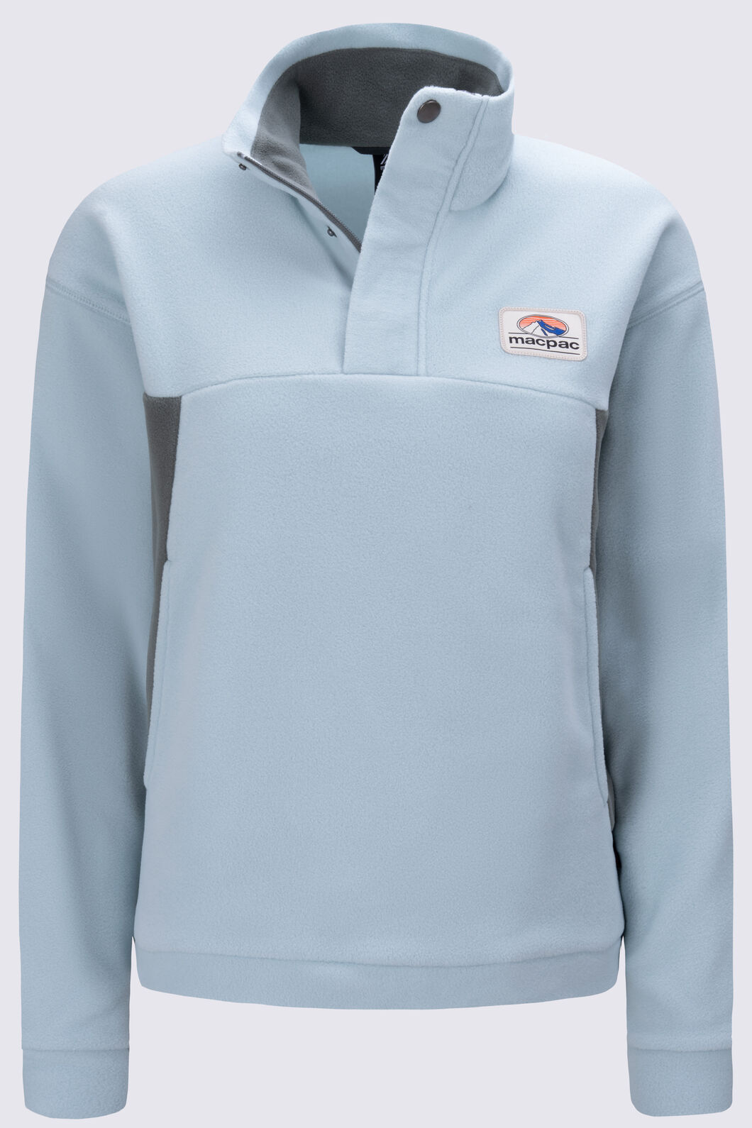 Macpac Women's Heritage Fleece Pullover, Blue Haze/Agave, hi-res