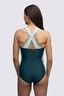 Macpac Women's Southshore Active One Piece Swimsuit, Deep Teal/Icy Morn, hi-res