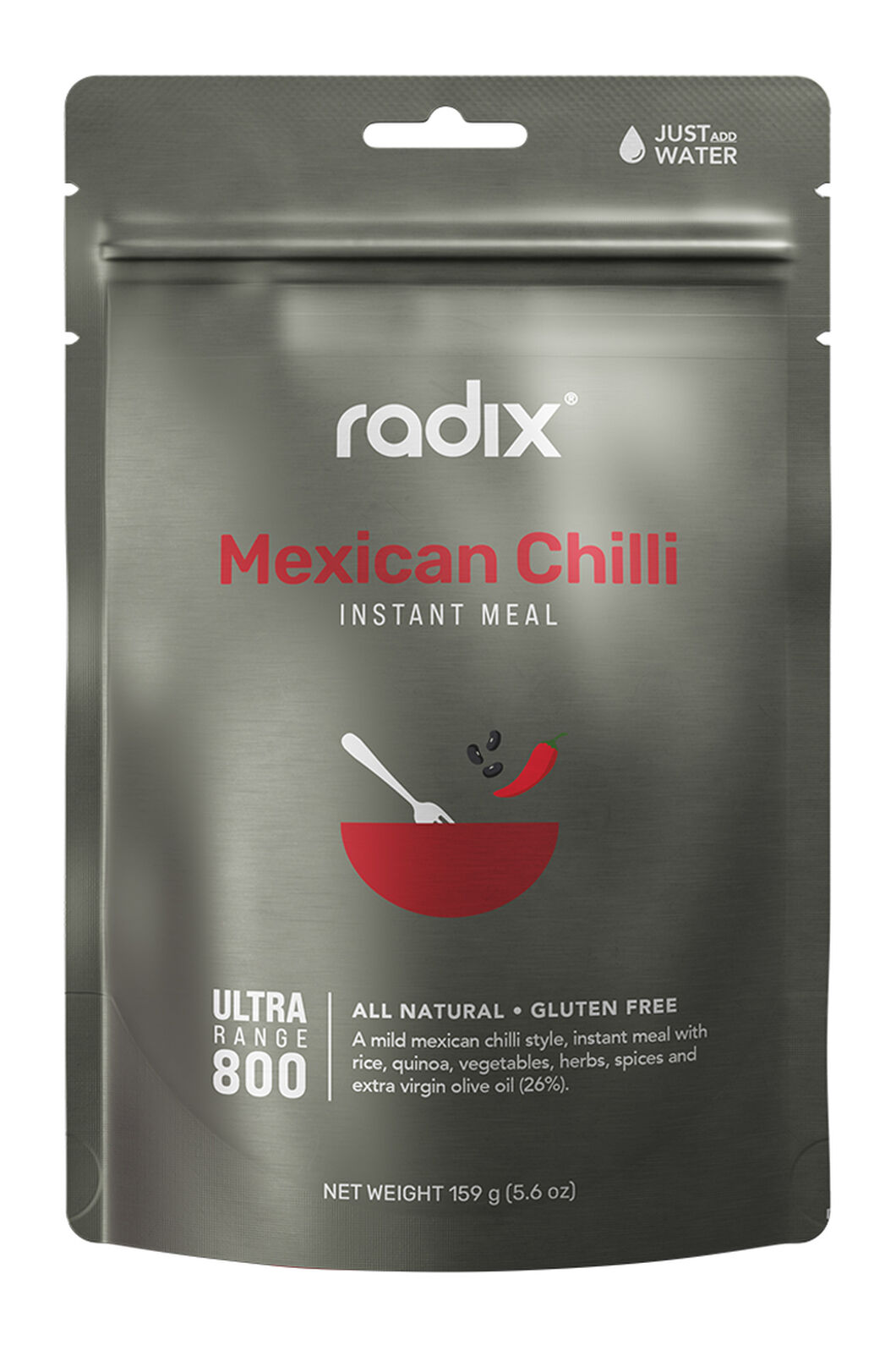 Radix Nutrition Ultra 800kcal Meal Mexican Chilli 159g, None, hi-res