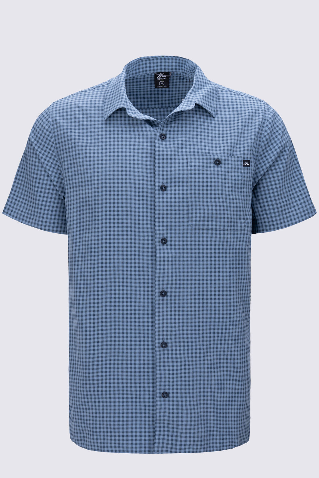Macpac Men's Vista Short Sleeve Shirt, Captains Blue, hi-res