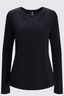 Macpac Women's Ella 180 Merino Long Sleeve T-Shirt, True Black, hi-res