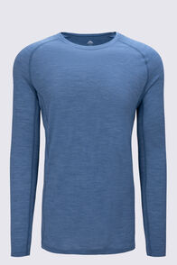 Macpac Men's 150 Merino Long Sleeve Top, Captains Blue Marle, hi-res