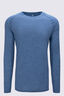 Macpac Men's 150 Merino Long Sleeve Top, Captains Blue Marle, hi-res