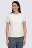 Macpac Women's Vintage Embroidered Fairtrade Organic Cotton Short Sleeve T-Shirt, Tofu, hi-res