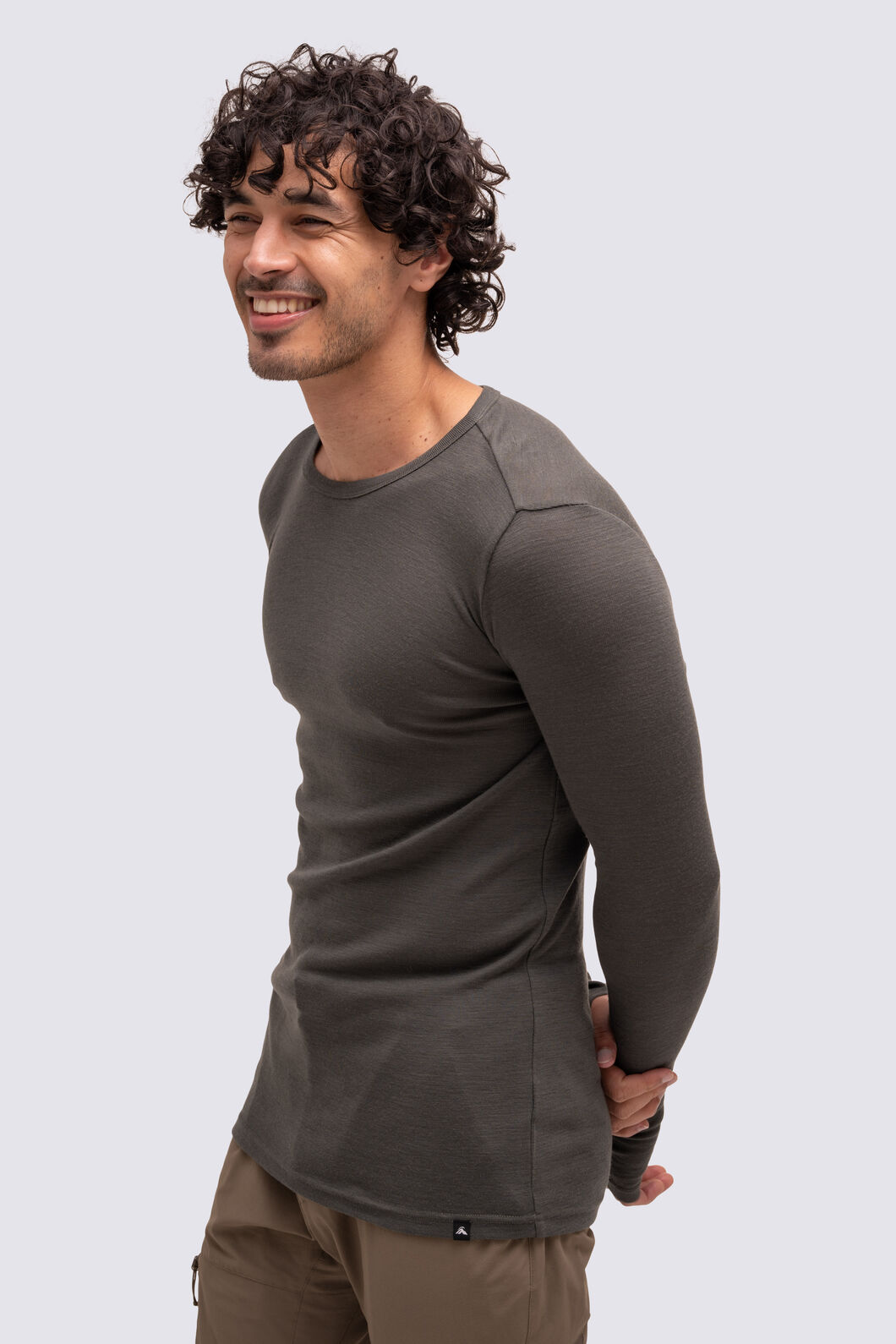 Macpac Men's 220 Merino Long Sleeve Top, Kambaba, hi-res