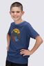 Macpac Kids' Abstract Nature Fairtrade Organic Short Sleeve T-Shirt, Oceana, hi-res