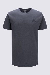 Macpac Men's Vintage Embroidered Fairtrade Organic Cotton Short Sleeve T-Shirt, BLACK MARLE, hi-res