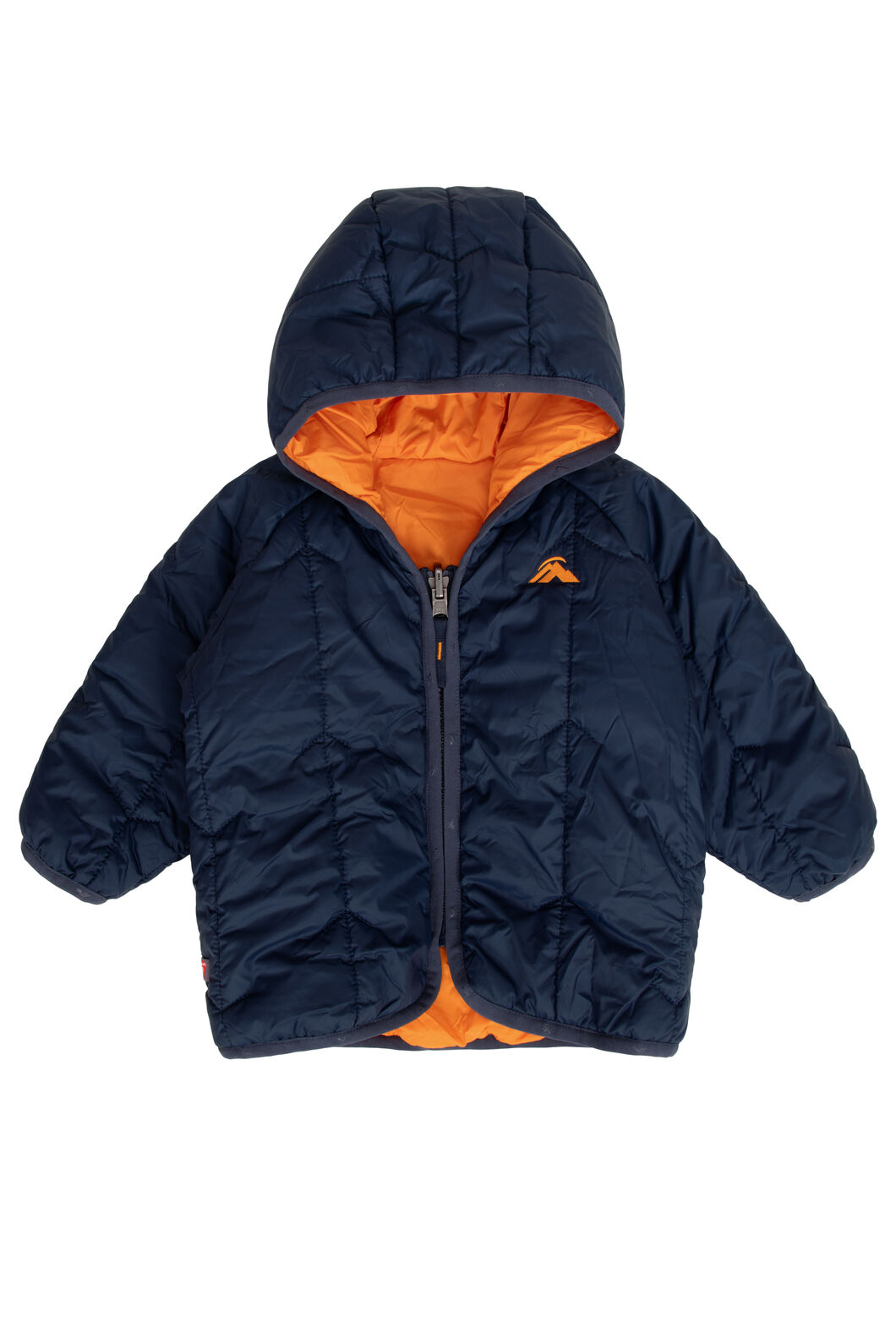 Macpac Baby Pulsar Hooded Insulated Jacket, Black Iris/Russet Orange, hi-res