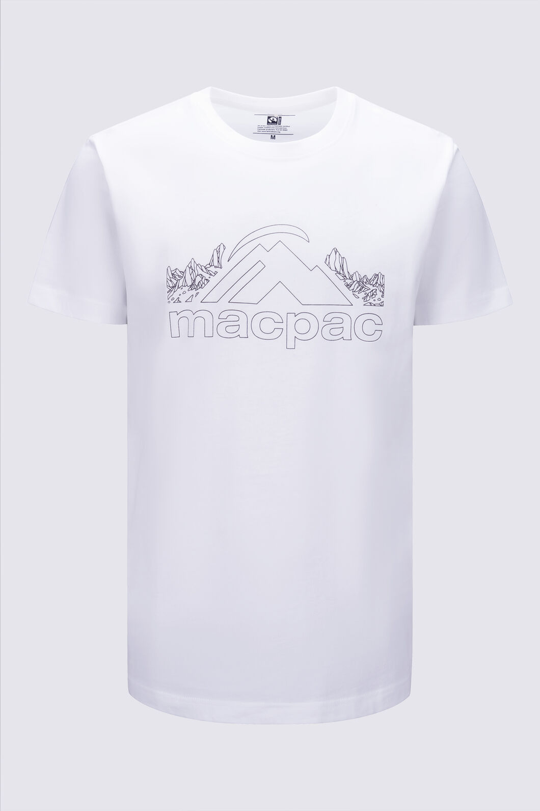 Macpac Men's Mountains T-Shirt, White, hi-res