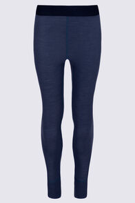 Macpac Kids' 220 Merino Long Johns, Peacoat/Black, hi-res