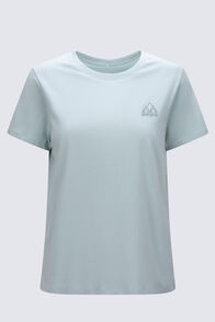 Macpac Women's Vintage Embroidered Fairtrade Organic Cotton Short Sleeve T-Shirt, Blue Haze, hi-res