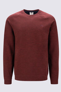 Macpac Men&rsquo;s 280 Merino Long Sleeve Crew, Fired Brick Marle, hi-res