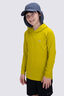 Macpac Kids' UPF Hooded Long sleeve T-shirt, Citronelle, hi-res