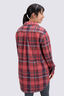 Macpac Women's Cinder Fleece Shirt, Hot Chocolate Plaid, hi-res